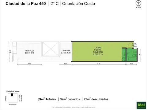 Ciudad De La Paz 400, Piso 2