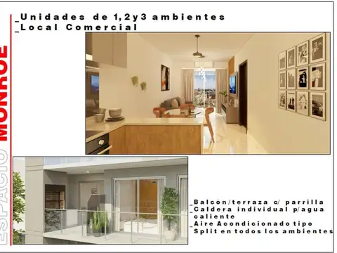 Departamento en Venta de 2 ambientes