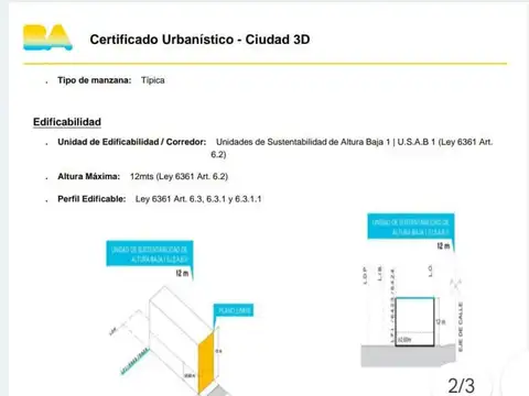 Lote 8,66 x 51 con galpon en Villa Devoto. IDEAL EMPRENDIMIENTO