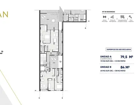 Departamento 3 ambientes con 3 baños