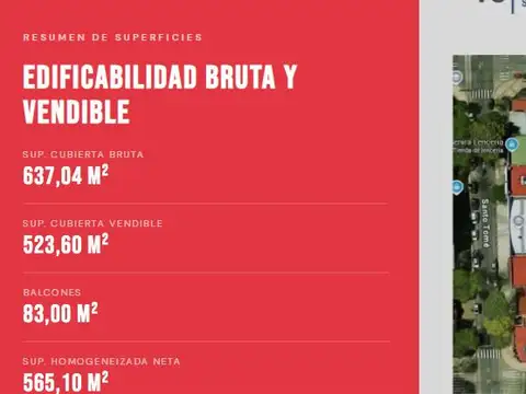Terreno en Venta de 637,0 m2