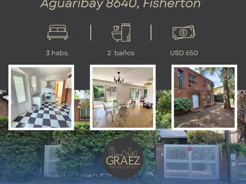 Casa en Fisherton 3 dormitorios, Aguaribay 8600
