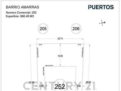 Terreno en Venta de 680,0 m2