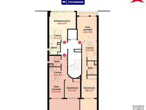Departamento en Venta de 2 ambientes