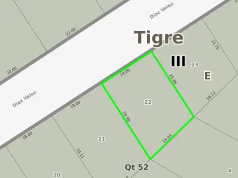 General Díaz Vélez e/ Avenida Juan Domingo Perón y Chile