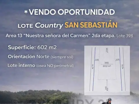 OPORTUNIDAD de inversion FINANCIADA lote INTERNO San Sebastian Area 13