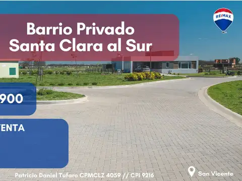 LOTE VENTA SANTA CLARA AL SUR SAN VICENTE CANNING