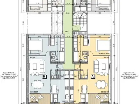 Departamento en Venta con 1 cocheras