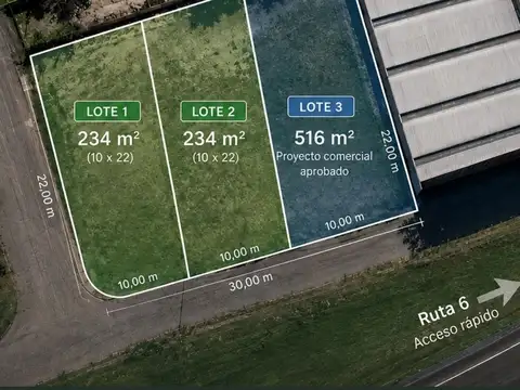 LOTES SOBRE COLECTORA NORTE