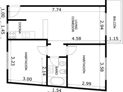 Departamento en Venta en Villa Luro, USD 94.000