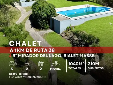 Venta Chalet De 3 Dormitorios Con Piscina En 1.040 M2 De Terreno En Mirador Del Lago - Bialet Massé