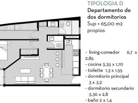 2 DORMITORIOS CON AMENITIES Bº ALTO ALBERDI
