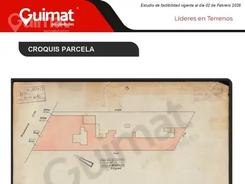 Terreno en Venta de 1067,0 m2