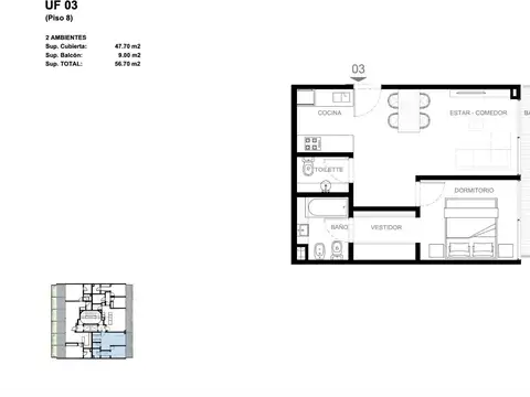 Departamento en el emprendimiento Be Home Bajo Belgrano