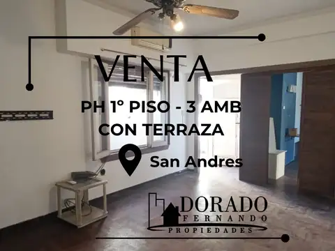 3 AMBIETES AMPLIOS CON TERRAZA