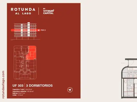 Rotunda Frente al Lago 3 dorm Diciembre 2027