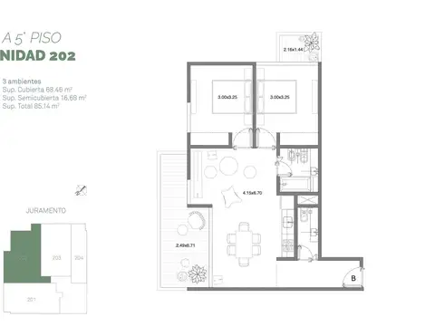 Departamento en Venta en Villa Urquiza, USD 215.000