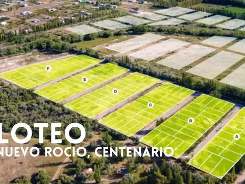 VENTA TERRENO EN LOTEO NUEVO ROCIO, CENTENARIO 