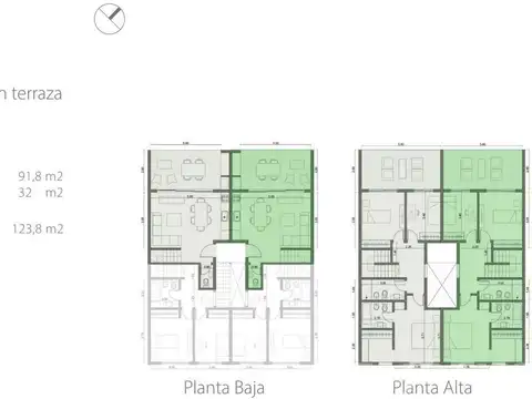 Casa 4 ambientes con 2 baños