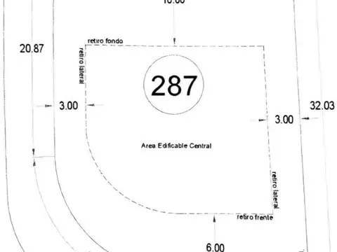 Terreno en Venta 22  mts Fondo