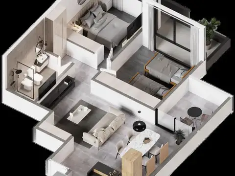 Departamento en Venta con 1 cocheras