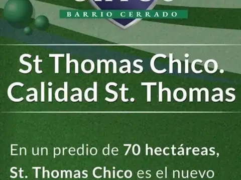 VENTA Lote en Venta en Barrio Saint Thomas Chico-Canning
