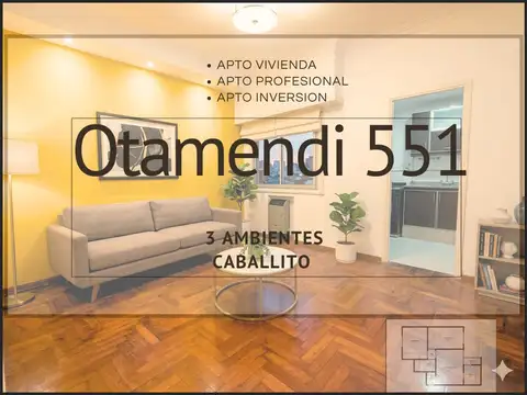 Venta departamento 3 ambientes en Caballito
