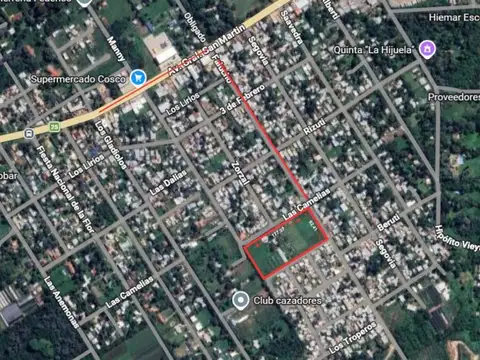Terreno en Venta 92,41  mts Frente