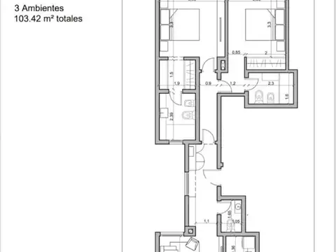 VENTA EN POZO 3 AMBIENTES (MONIQUE FORET)