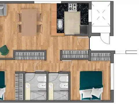 Departamento en Venta de Monoambiente