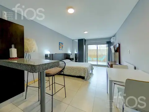 ALQUILER DEPARTAMENTO MONOAMBIENTE CON PATIO Y AMENITIES EN ZONA RIO