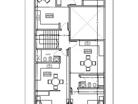 Departamento 2 ambientes con 1 baño