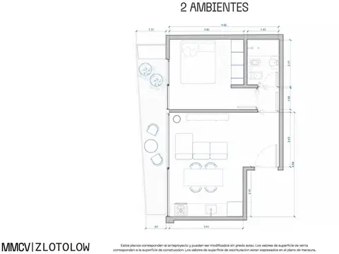 Departamento en el emprendimiento SOUL ELCANO 3779