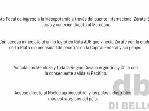 Terreno en Venta en Zarate, USD 1.000.000