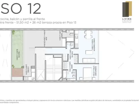 Departamento en Venta de 3 ambientes