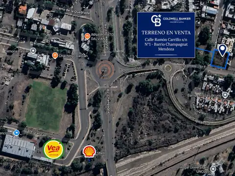 Lote de esquina en venta en Barrio Champagnat, Mendoza | Junto a Mall Davian