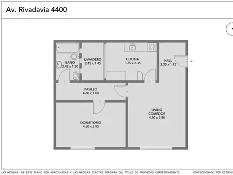 Departamento en Venta en Caballito, USD 96.000