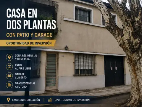 VENTA CASA CON PATIO Y GARAGE EN FLORESTA, CABA