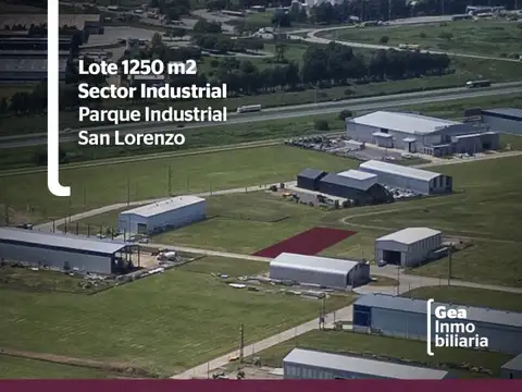 Lote EN VENTA 1.250 m² - SECTOR INDUSTRIAL - Parque Industrial San Lorenzo