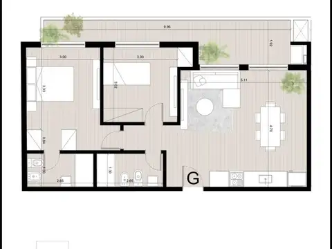 Departamento en Venta con 1 cocheras