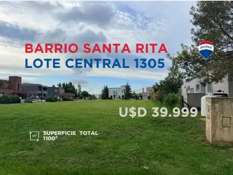 LOTE 1305 EN VENTA SANTA RITA 1100 M² CENTRAL