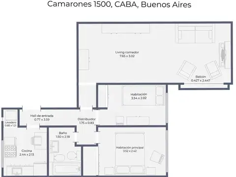 Departamento en Venta de 2 dormitorios