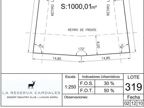 Terreno en Venta en La Reserva Cardales, USD 298.000