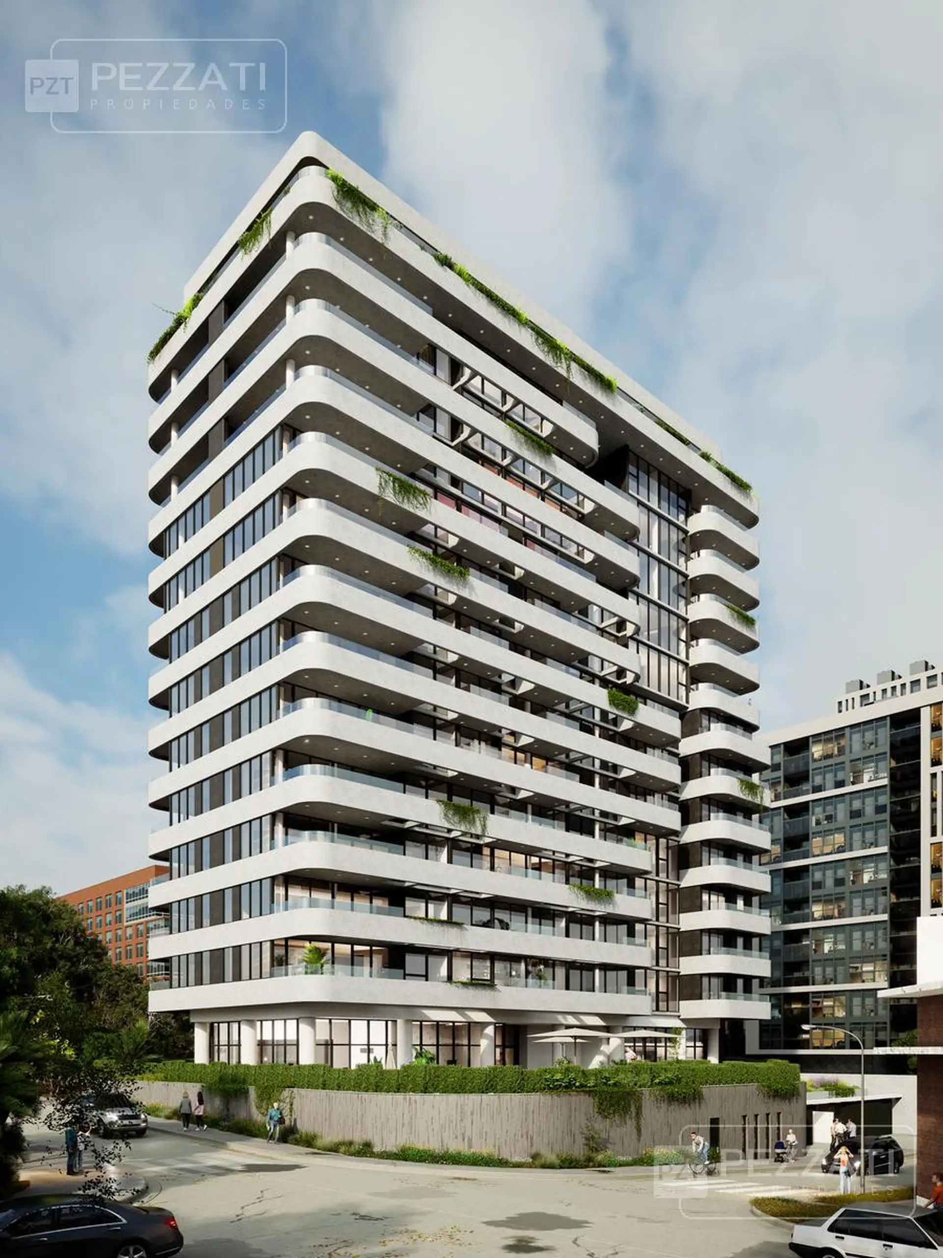 Depto 1 amb, 43m² en construcción frente al mar — Playa Grande