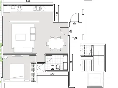 Departamento en Venta con 1 cocheras