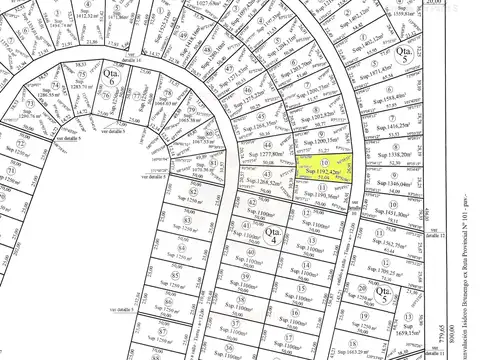 Terreno en Venta de 1192,0 m2