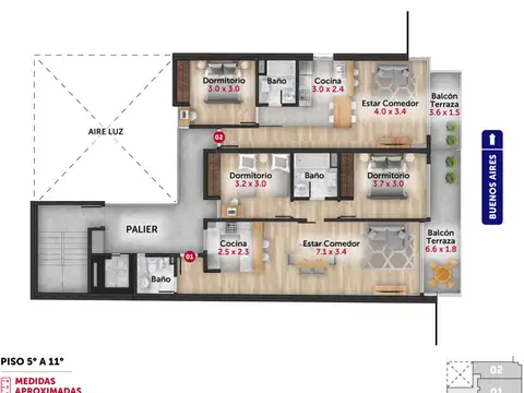 Buenos Aires 900, Piso 9