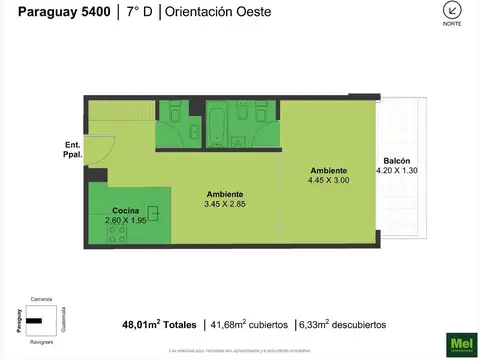 Departamento en Venta de Monoambiente