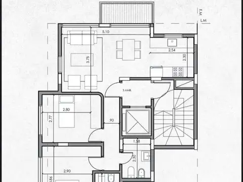 Departamento en Venta de 3 ambientes
