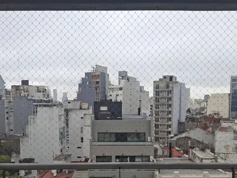 almagro, 2 ambientes  nuevo al contra frente con balcón , apto prof, amenities 
